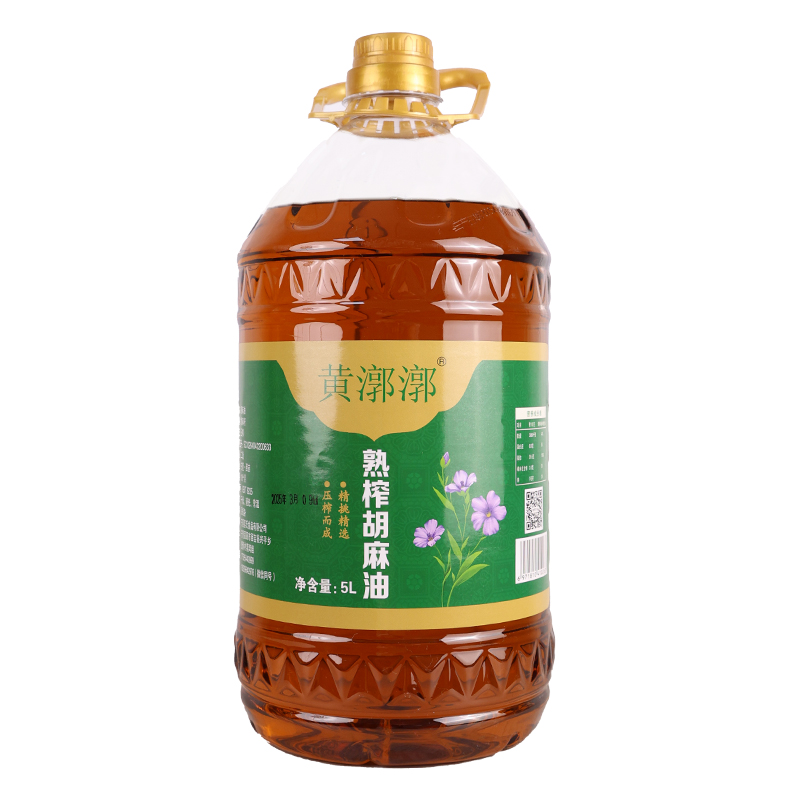 西吉熟榨胡麻油5L/桶